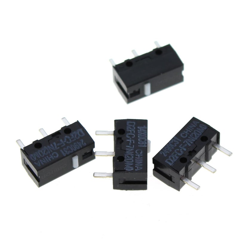 TAODAN 4PCS D2FC-F-7N Microswitch 20M 20 Million Cycles Life Microswitch Mouse Black for G1 Saturn Trackball mx Series Mouse - Image 2